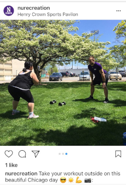 Eric being featured on NU Recreation’s instagram